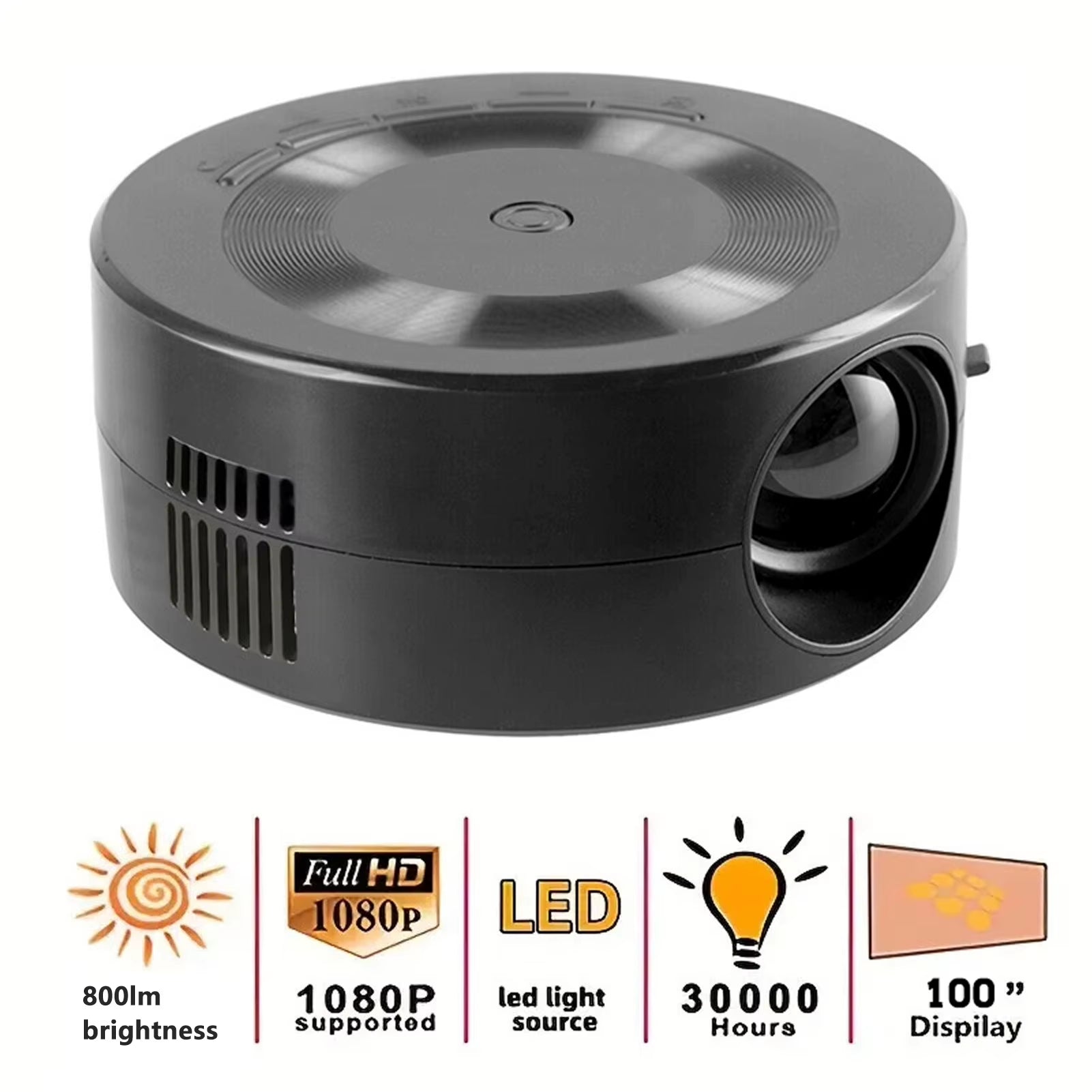 Glowview™ Mini LED Projector – Big Screen Magic in the Palm of Your Hand