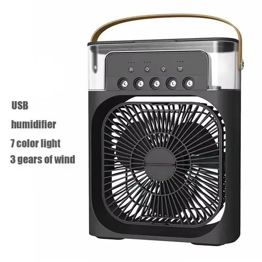 Portable Fan Air Conditioners USB Electric Fan Air Cooler LED Night Light Water Mist Fun 3 in 1 Air Humidifier for Home