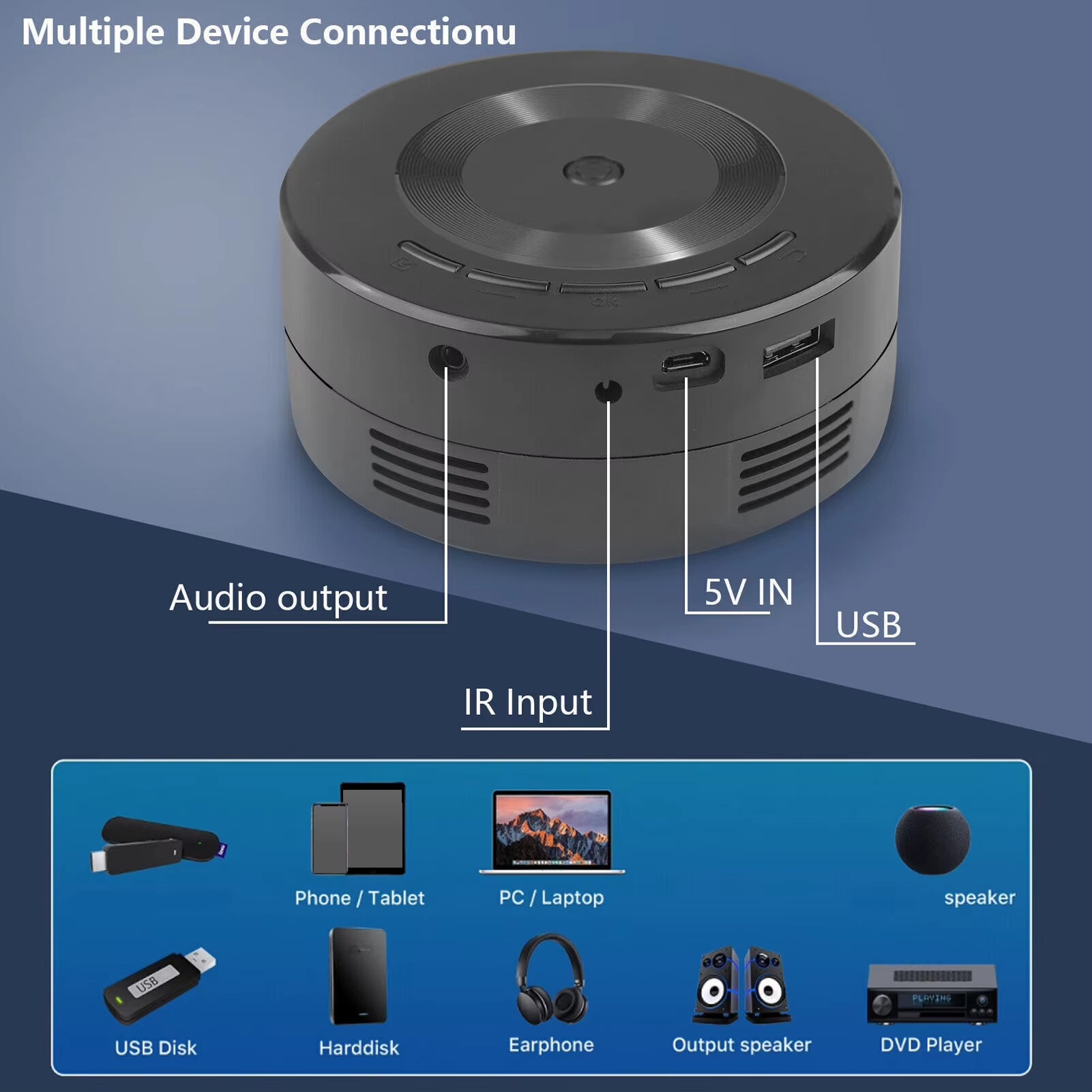 Glowview™ Mini LED Projector – Big Screen Magic in the Palm of Your Hand